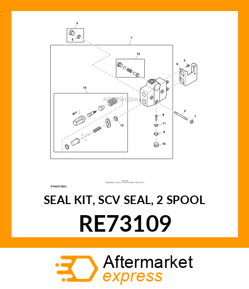 SEAL KIT, SCV SEAL, 2 SPOOL RE73109