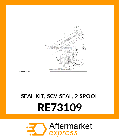 SEAL KIT, SCV SEAL, 2 SPOOL RE73109