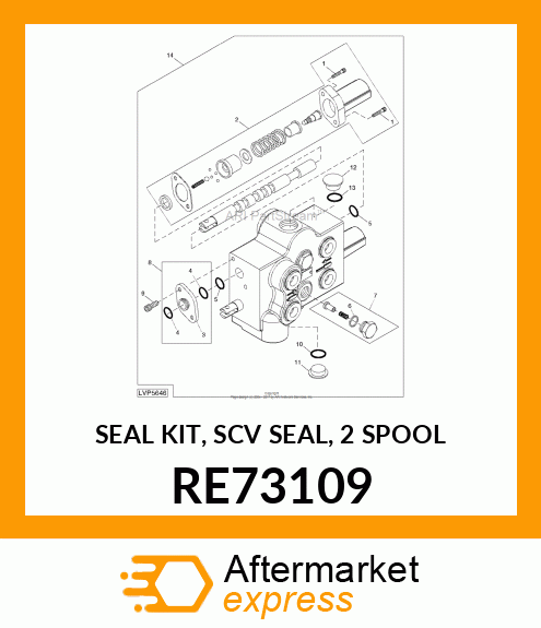 SEAL KIT, SCV SEAL, 2 SPOOL RE73109