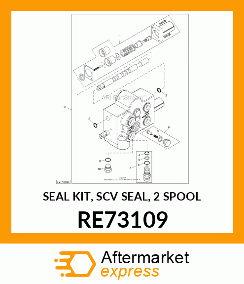 SEAL KIT, SCV SEAL, 2 SPOOL RE73109