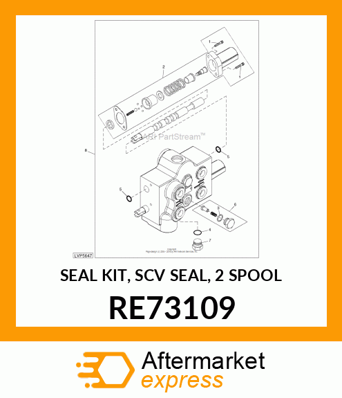 SEAL KIT, SCV SEAL, 2 SPOOL RE73109