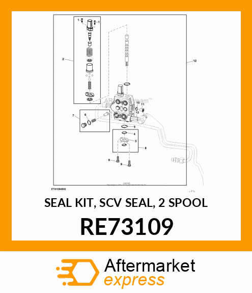 SEAL KIT, SCV SEAL, 2 SPOOL RE73109