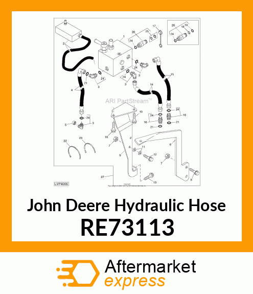 HYDRAULIC HOSE, LINE, ASSEMBLY RE73113