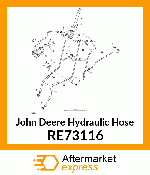 HYDRAULIC HOSE, STEERING RE73116