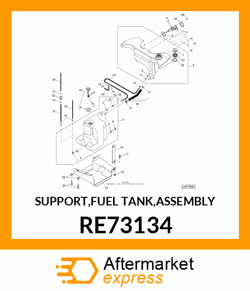 SUPPORT,FUEL TANK,ASSEMBLY RE73134