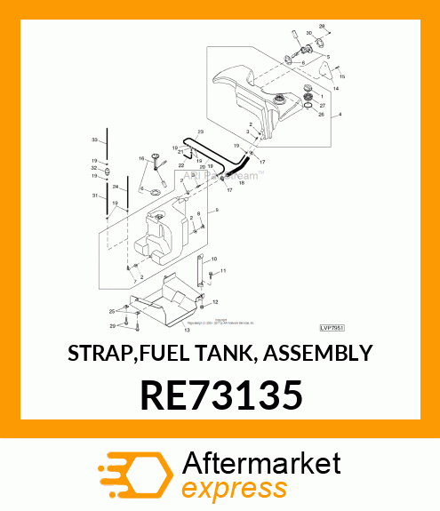 STRAP,FUEL TANK, ASSEMBLY RE73135