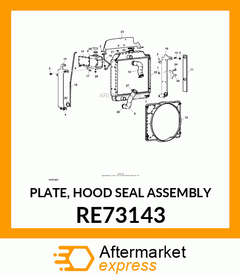 PLATE, HOOD SEAL ASSEMBLY RE73143