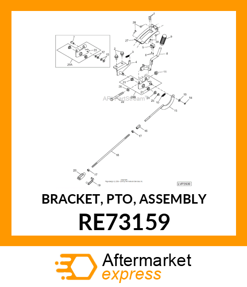 BRACKET, PTO, ASSEMBLY RE73159