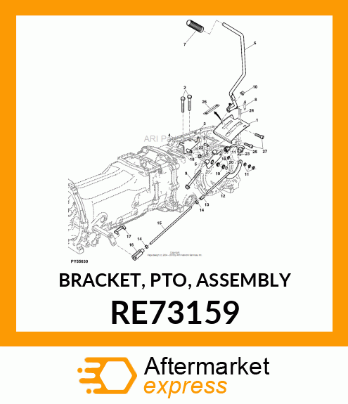 BRACKET, PTO, ASSEMBLY RE73159