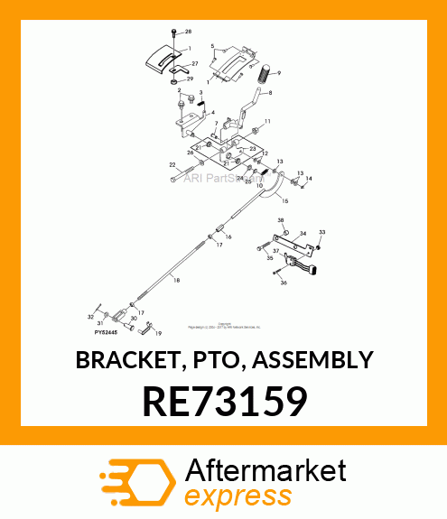 BRACKET, PTO, ASSEMBLY RE73159