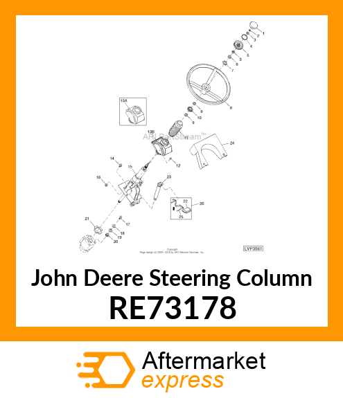 COLUMN,STEERING,ASSY. RE73178