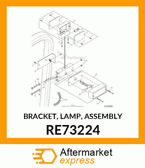 BRACKET, LAMP, ASSEMBLY RE73224