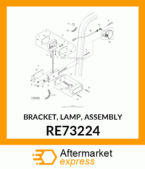 BRACKET, LAMP, ASSEMBLY RE73224