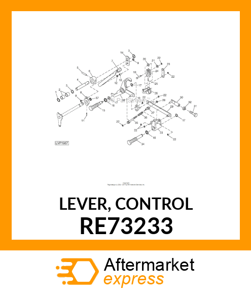 LEVER, CONTROL RE73233