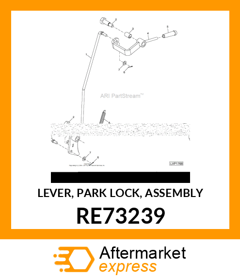 LEVER, PARK LOCK, ASSEMBLY RE73239