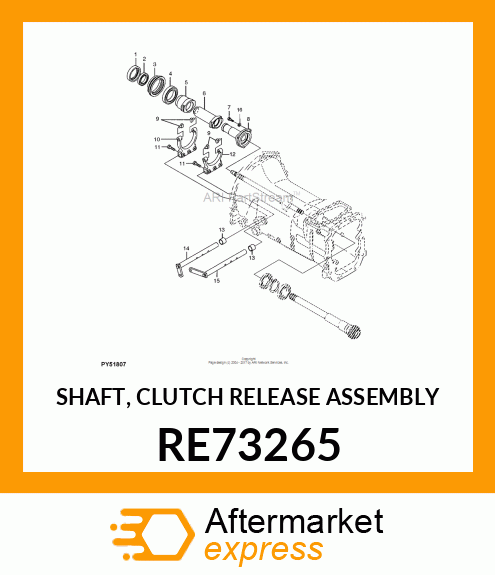 SHAFT, CLUTCH RELEASE ASSEMBLY RE73265