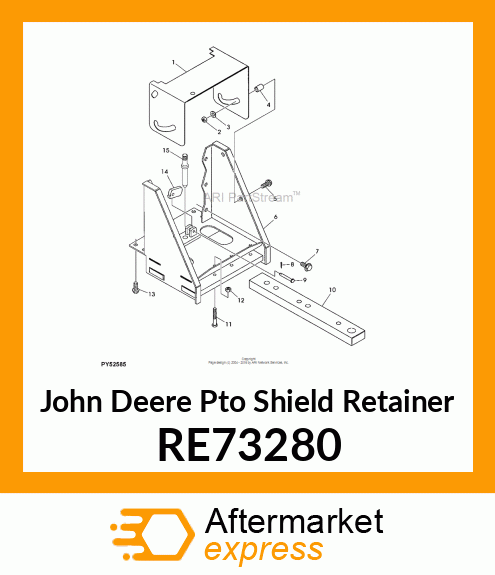 PTO SHIELD RETAINER, KIT RE73280