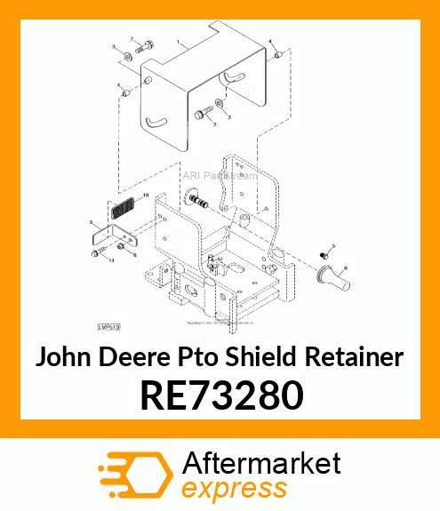 PTO SHIELD RETAINER, KIT RE73280