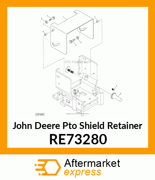 PTO SHIELD RETAINER, KIT RE73280