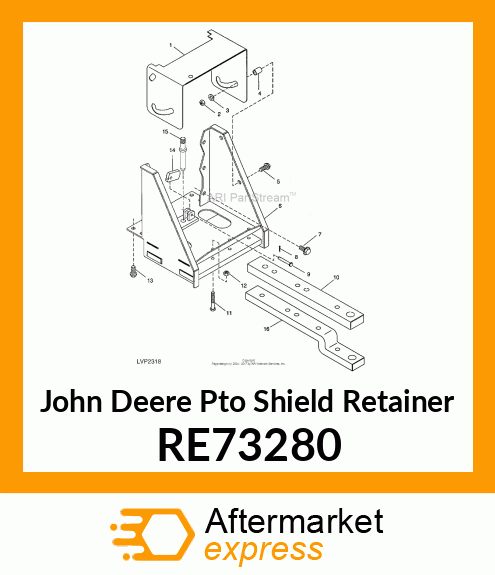 PTO SHIELD RETAINER, KIT RE73280