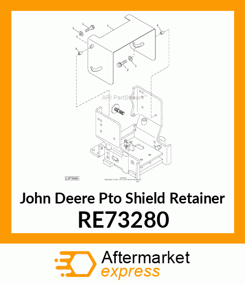 PTO SHIELD RETAINER, KIT RE73280