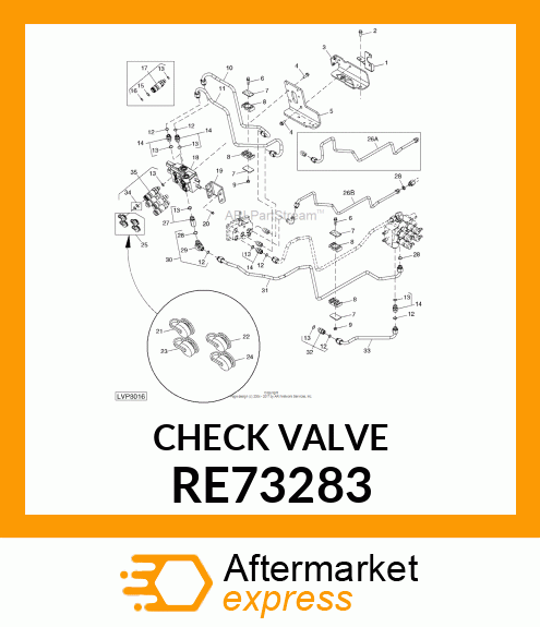 VALVE, CHECK, ASSEMBLY RE73283