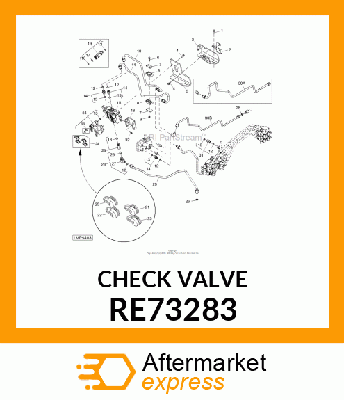 VALVE, CHECK, ASSEMBLY RE73283