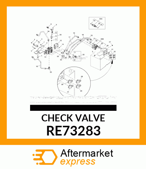 VALVE, CHECK, ASSEMBLY RE73283