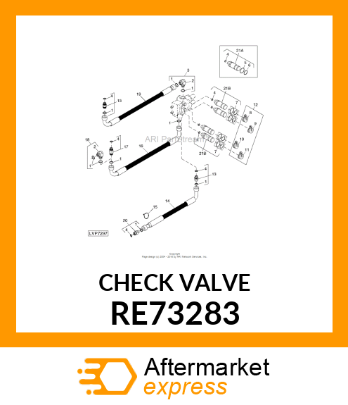 VALVE, CHECK, ASSEMBLY RE73283