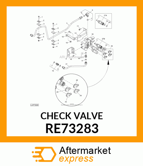 VALVE, CHECK, ASSEMBLY RE73283