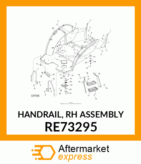 HANDRAIL, RH ASSEMBLY RE73295