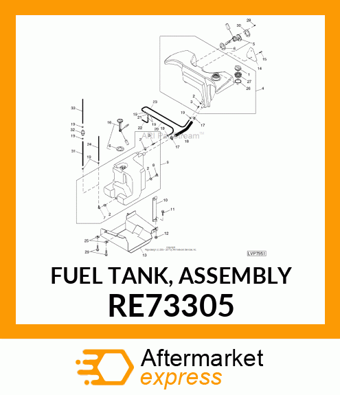 FUEL TANK, ASSEMBLY RE73305