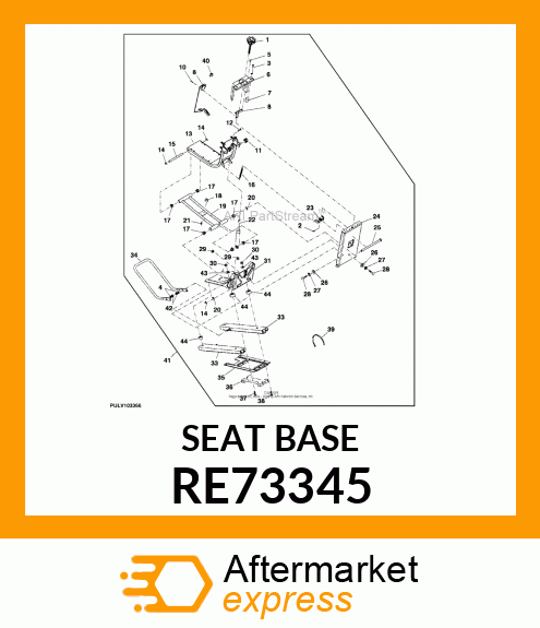 BASE,SEATBACK, ASSEMBLY RE73345