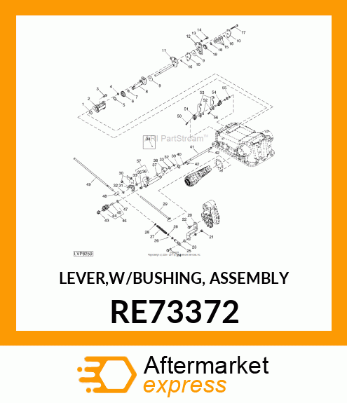 LEVER,W/BUSHING, ASSEMBLY RE73372