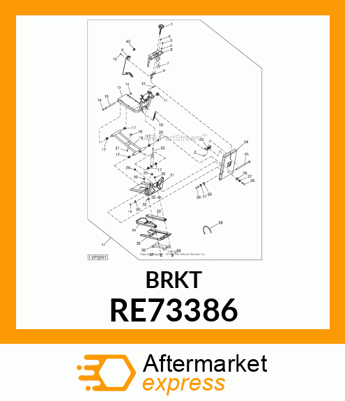 SLIDER, SEAT, ASSEMBLY WITH LEVER RE73386