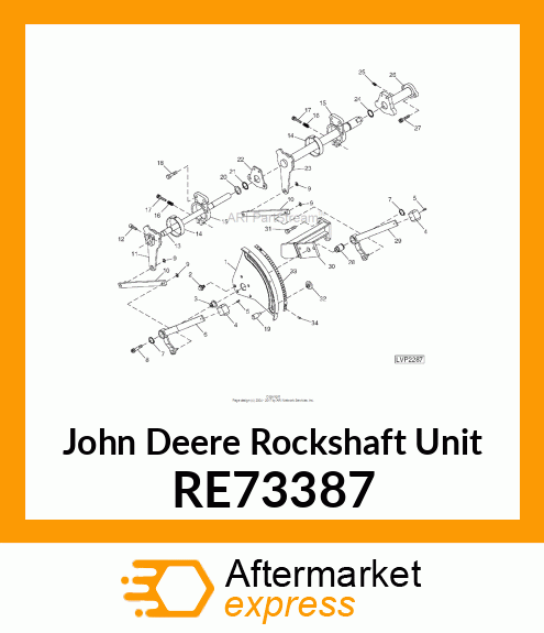 ROCKSHAFT,DRAFT SENSE, W/O CONTROLS RE73387