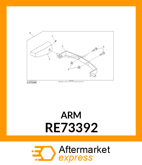 ARM, ARM, REST, CUSHION, RH RE73392