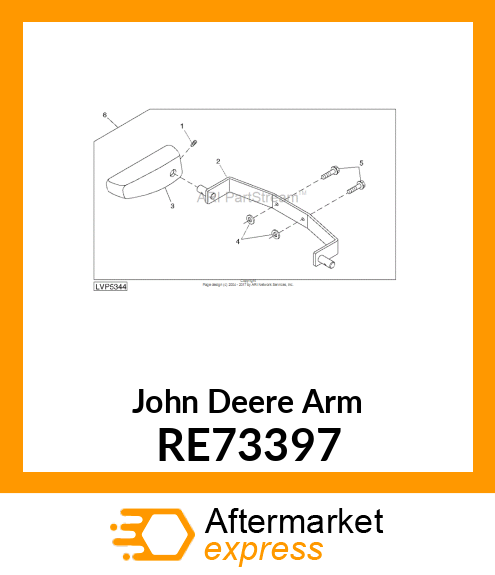 ARM, ARM, REST, CUSHION, LH RE73397