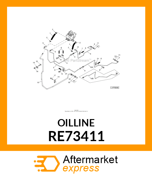 OIL LINE, ASSEMBLY LH BRAKE, UPPER RE73411