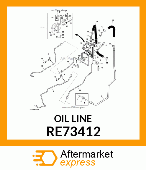 LINE, OIL, ASSEMBLY RE73412