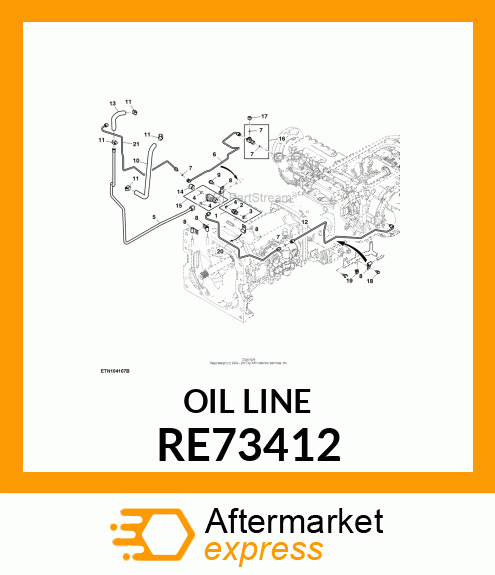 LINE, OIL, ASSEMBLY RE73412