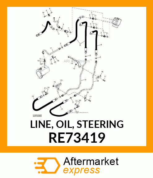 LINE, OIL, STEERING RE73419