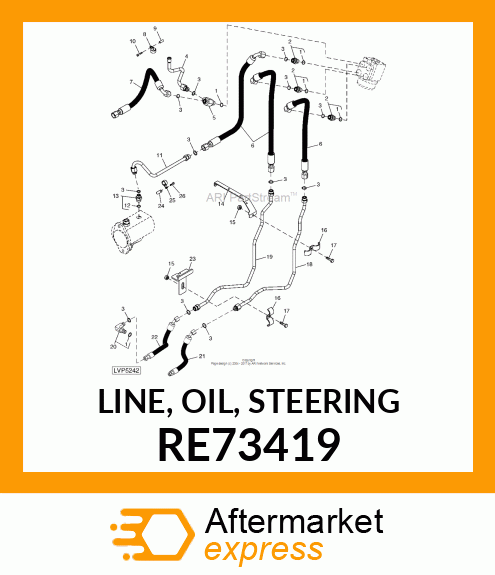 LINE, OIL, STEERING RE73419