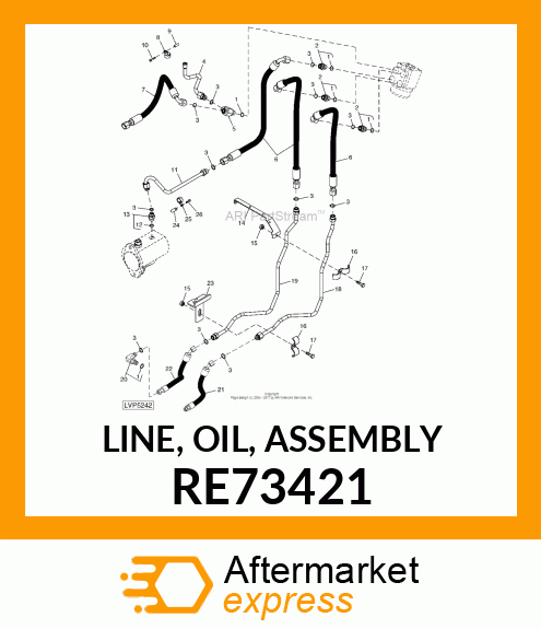 LINE, OIL, ASSEMBLY RE73421