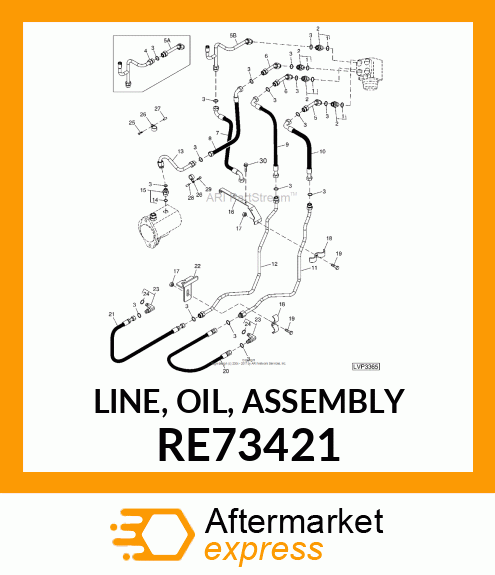 LINE, OIL, ASSEMBLY RE73421