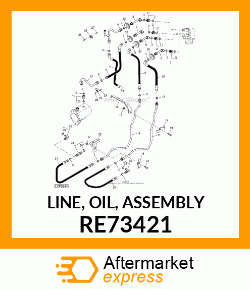 LINE, OIL, ASSEMBLY RE73421