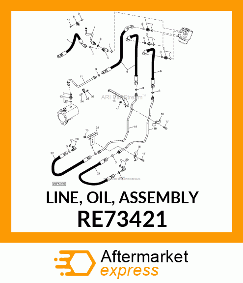 LINE, OIL, ASSEMBLY RE73421