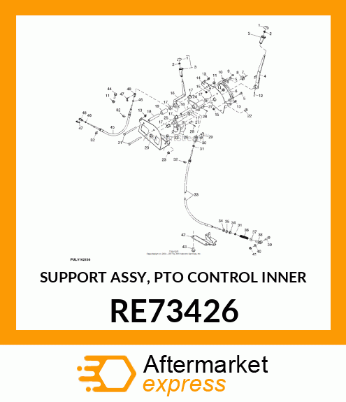 SUPPORT ASSY, PTO CONTROL INNER RE73426