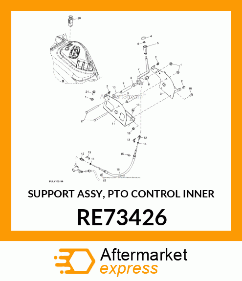 SUPPORT ASSY, PTO CONTROL INNER RE73426