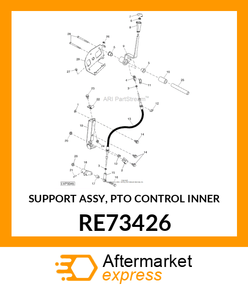 SUPPORT ASSY, PTO CONTROL INNER RE73426